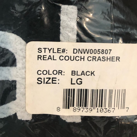 Daydream Nation Real Couch Crasher Fleece Black Oversized Sweatshirt.NWT!Sz M&L - Picture 11 of 12